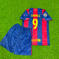 Barcelona 2015 Champions League Final Kids Retro Jersey – Luis Suárez #9 – Back View