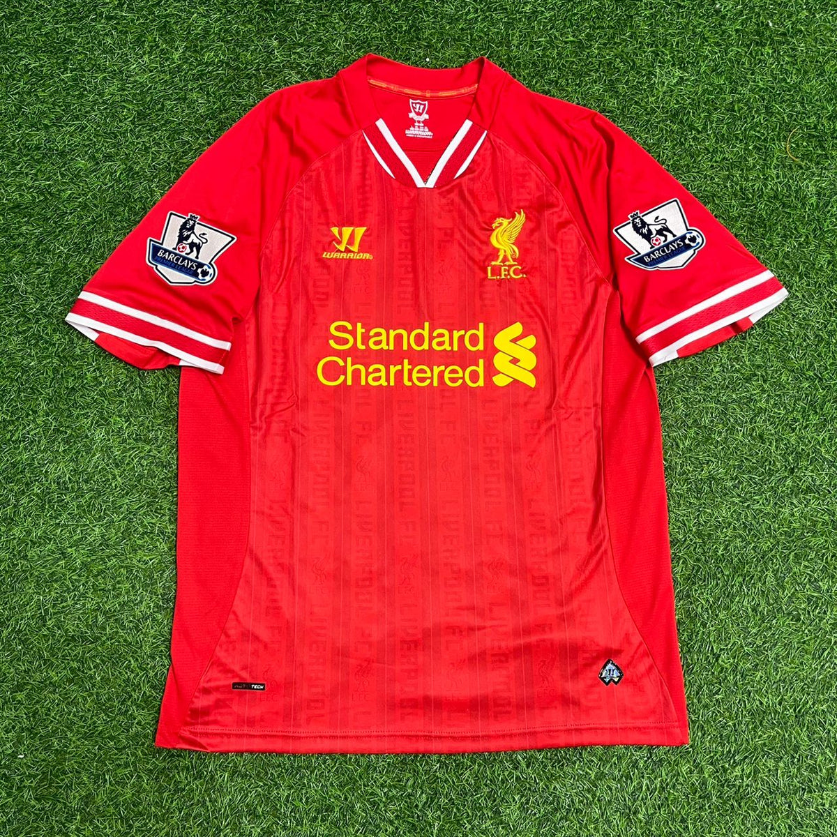 2013 Daniel Agger Liverpool 2014 Season Red Retro Football Jersey – Front View