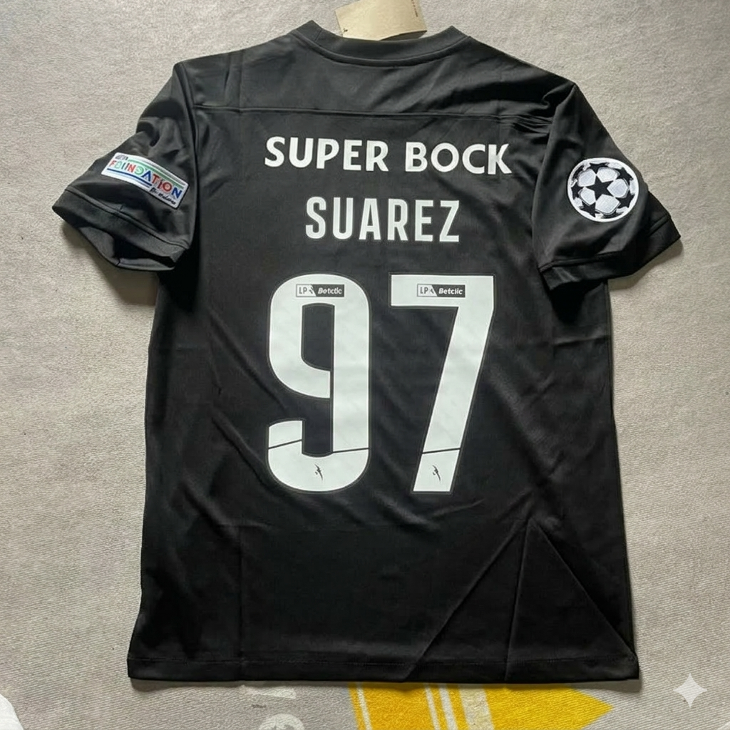 Sporting CP Lisbon Commemorative Black Jersey – Luis Suárez 97- – Back View