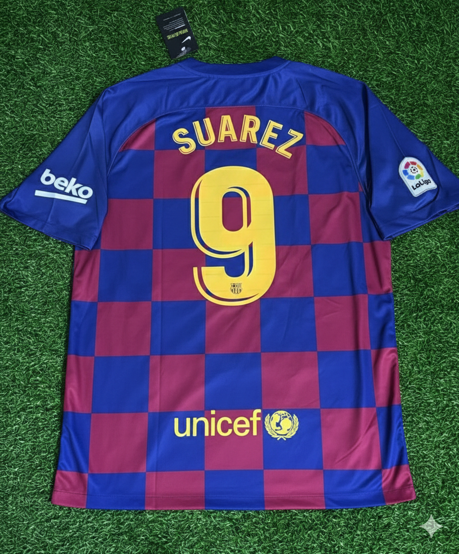 2019/20 Luis Suarez Barcelona Home Retro Football Jersey – Back View