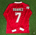 Luis Suarez Liverpool Long Sleeve Retro Football Jersey – Back View