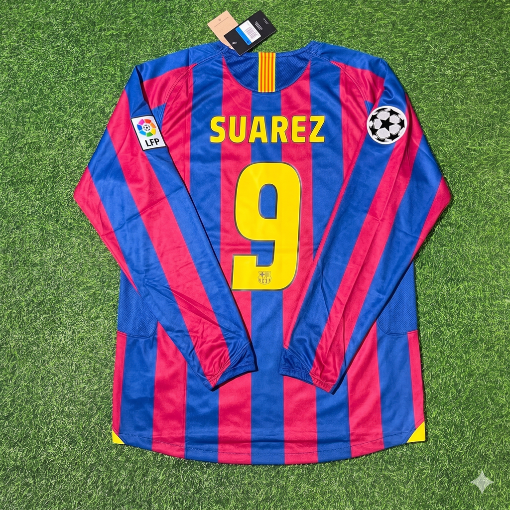 Luis Suarez Barcelona Retro Football Jersey – Back View