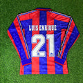 Luis Enrique Barcelona 1996 1997 Retro Burgundy Football Jersey – Back View