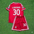 Bayern Munich 2013 Champions League Final Kids Retro Kit – Luiz Gustavo #30 – Back View