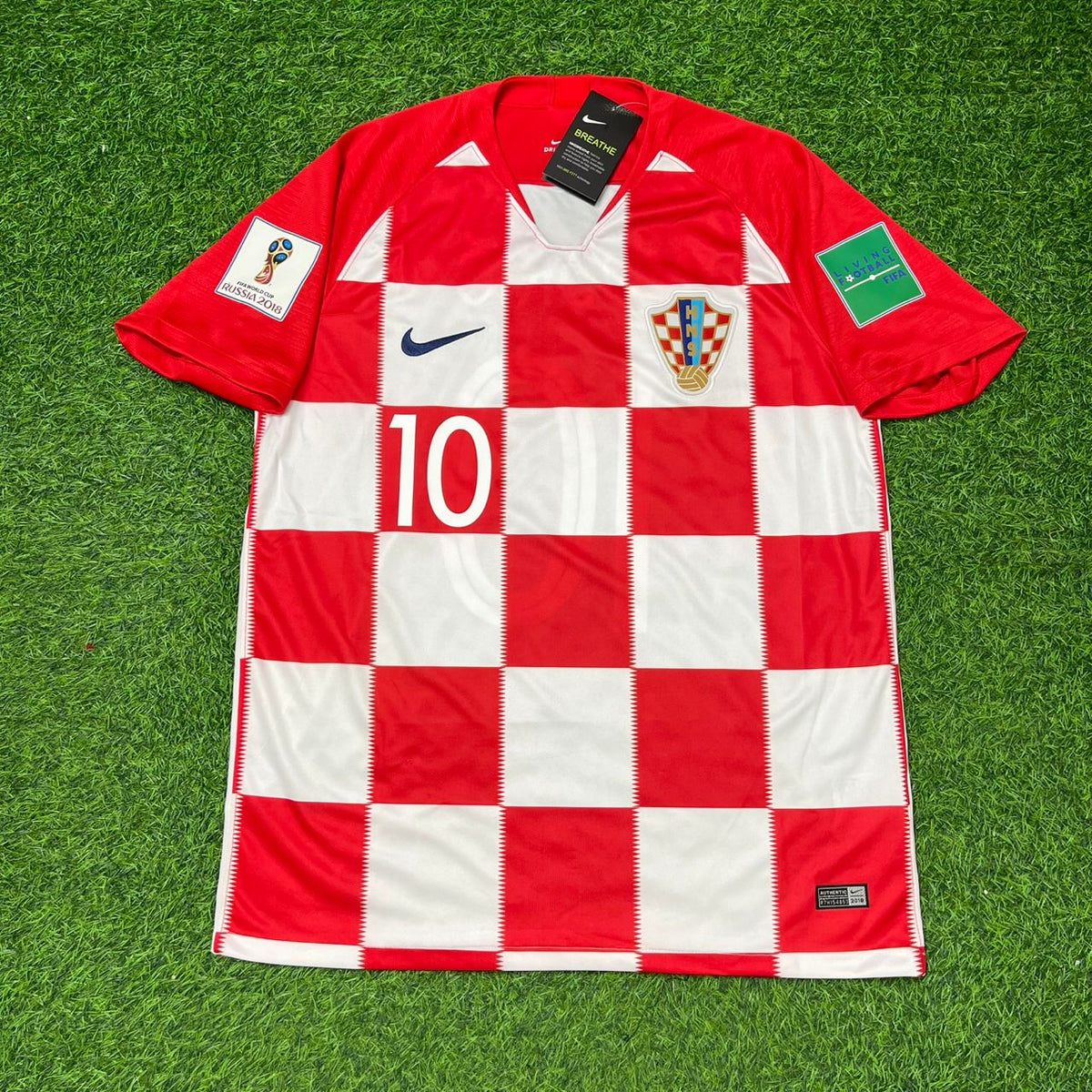 Luka Modrić Croatia 2018 World Cup Final Football Jersey – Front View
