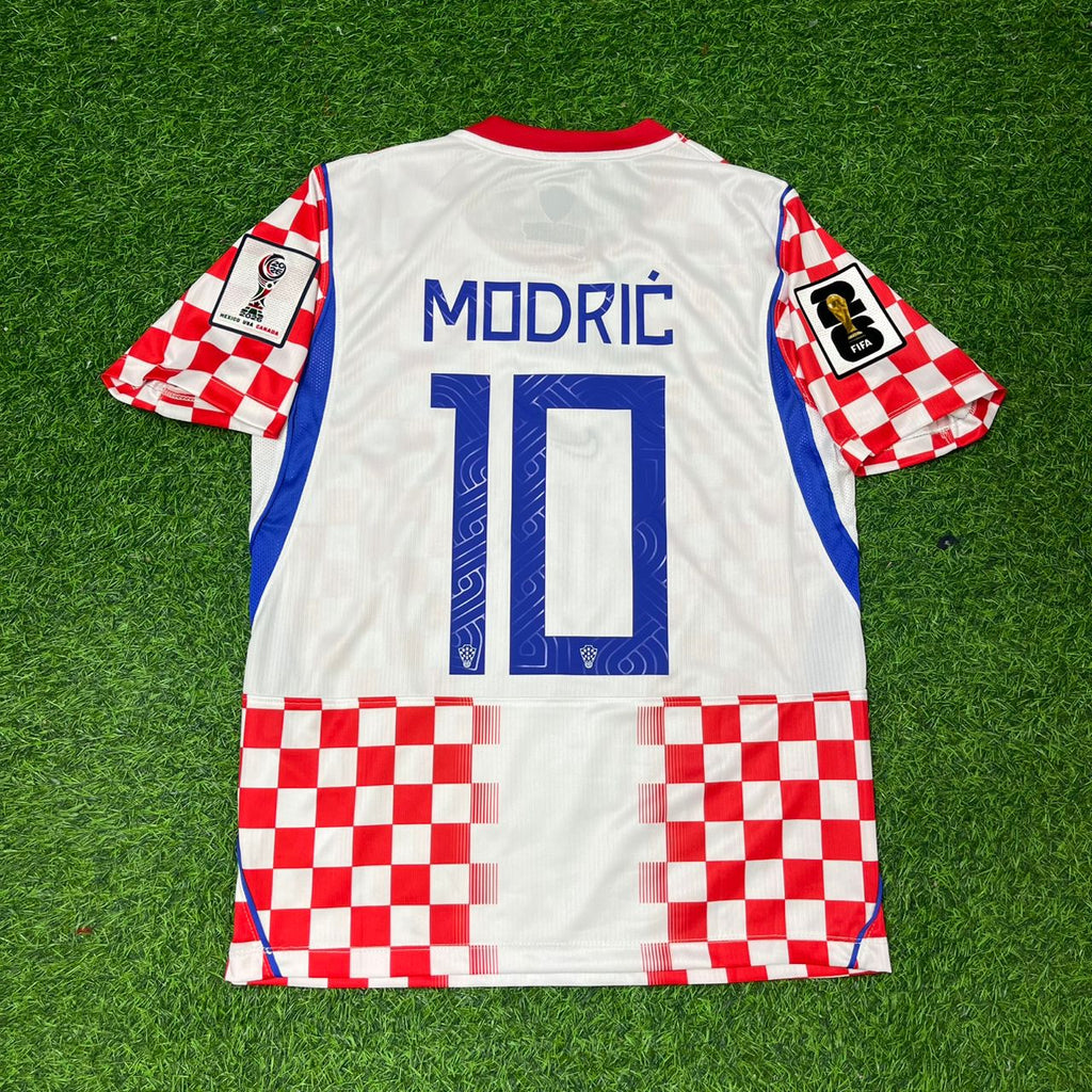 Luka Modrić Croatia 2026 World Cup Home Football Jersey – Back View