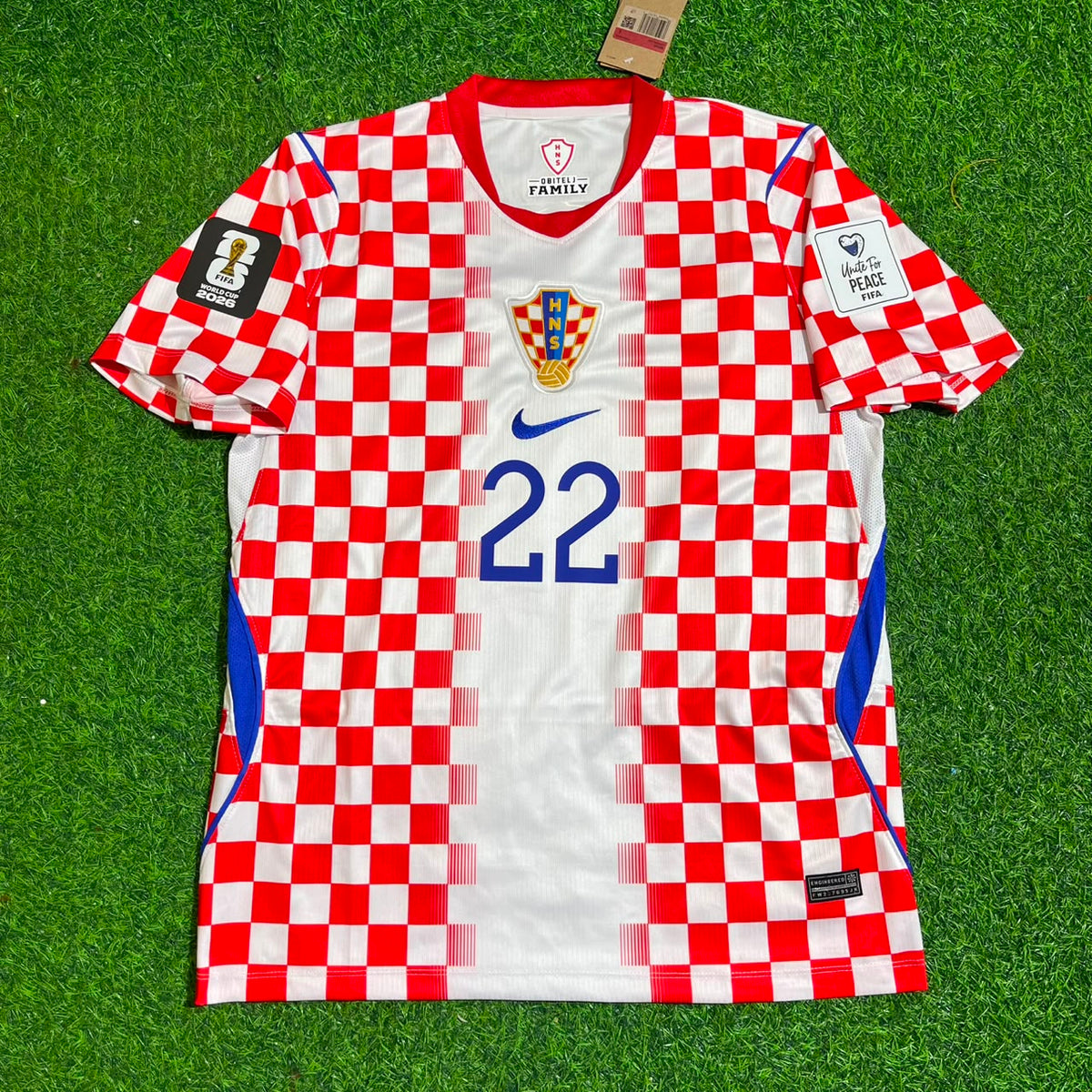 Luka Vuskovic Croatia 2026 World Cup Home Football Jersey – Front View