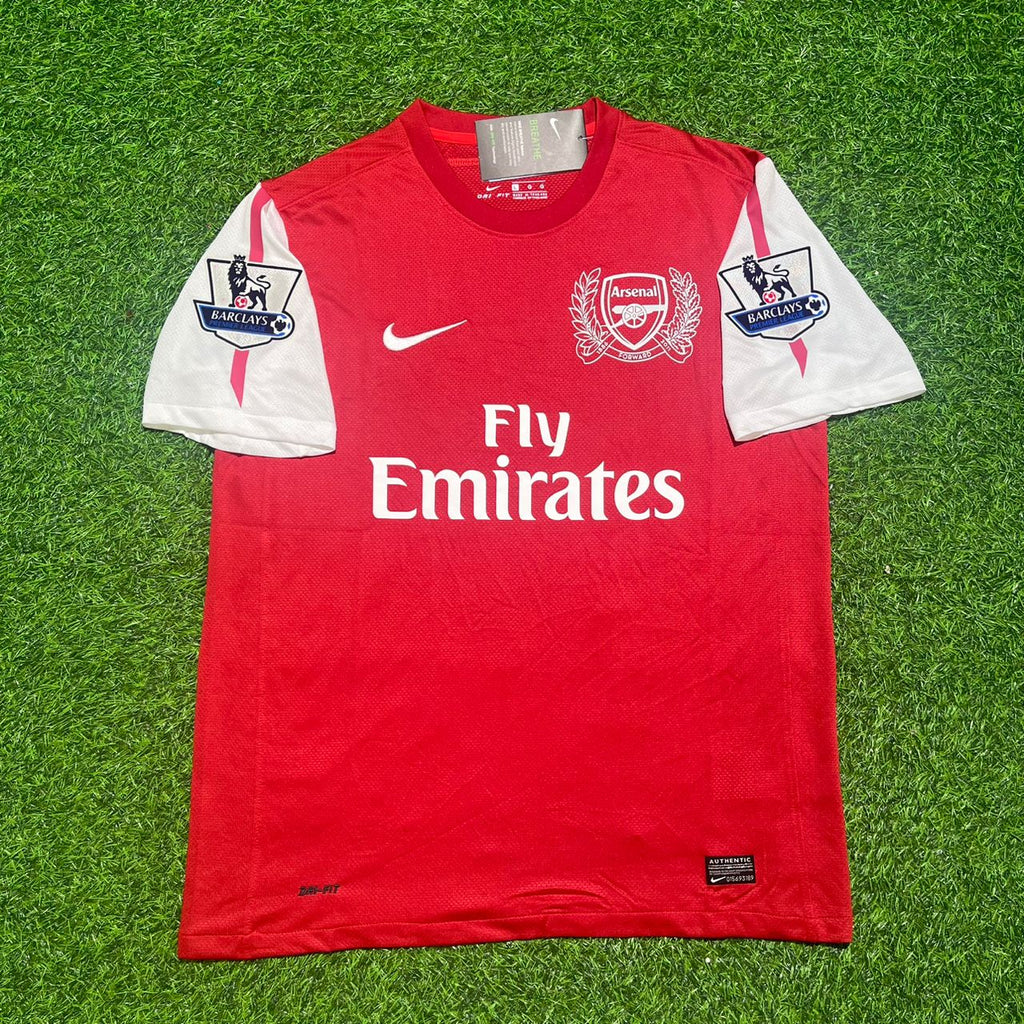 2011/12 Lukas Podolski Arsenal Retro Football Jersey – Front View