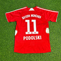 Lukas Podolski Bayern Munich 2007–2009 Retro Football Jersey – Back View