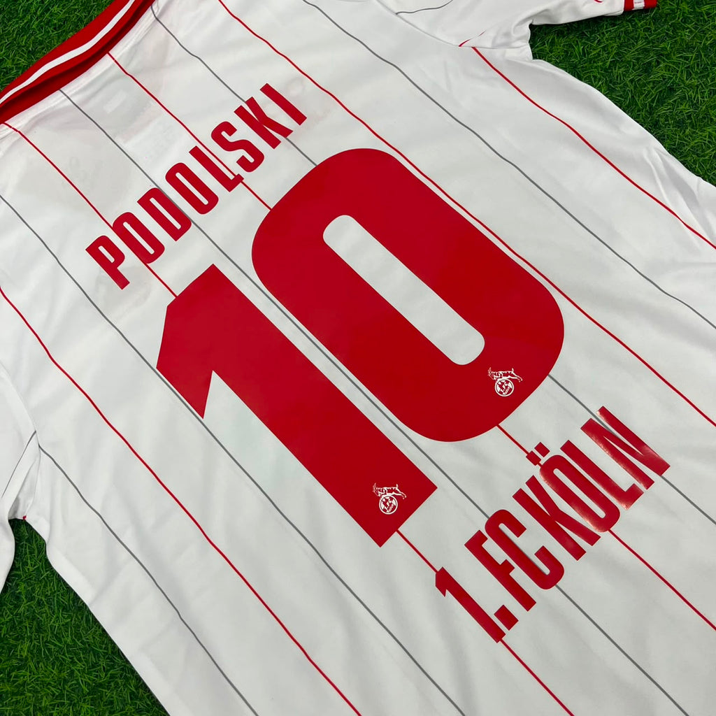 Lukas Podolski FC Köln Commemorative Retro Football Jersey – Detailed View