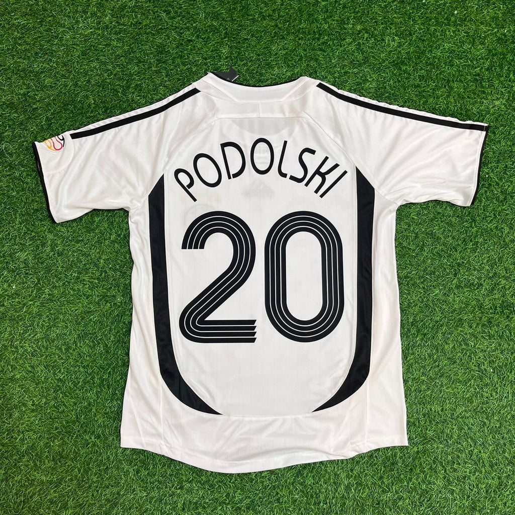 Lukas Podolski Germany 2006 World Cup Retro Football Jersey – Back View