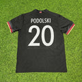 Lukas Podolski #20 Germany Black Retro Football Jersey – Back View