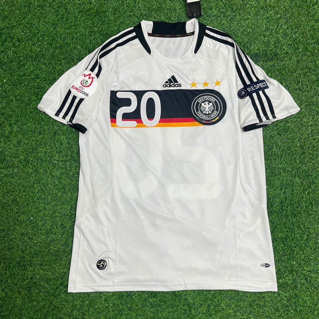 Lukas Podolski Germany EURO 2008 Retro Football Jersey – Front View