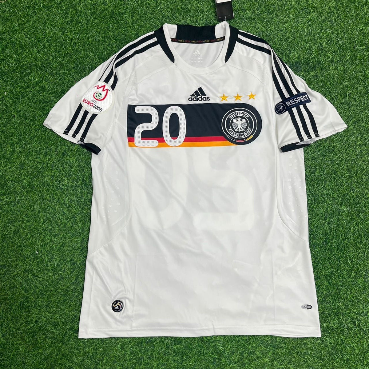 Lukas Podolski Germany EURO 2008 Retro Football Jersey – Front View