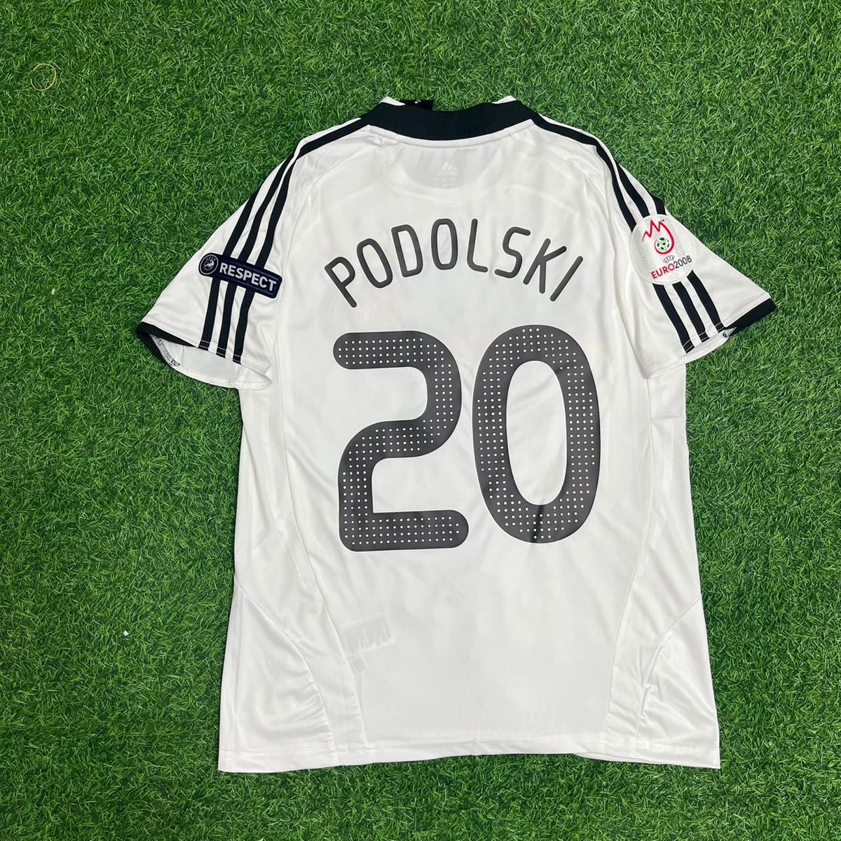 2008 Germany EURO Retro Football Jersey – Lukas Podolski – Back View