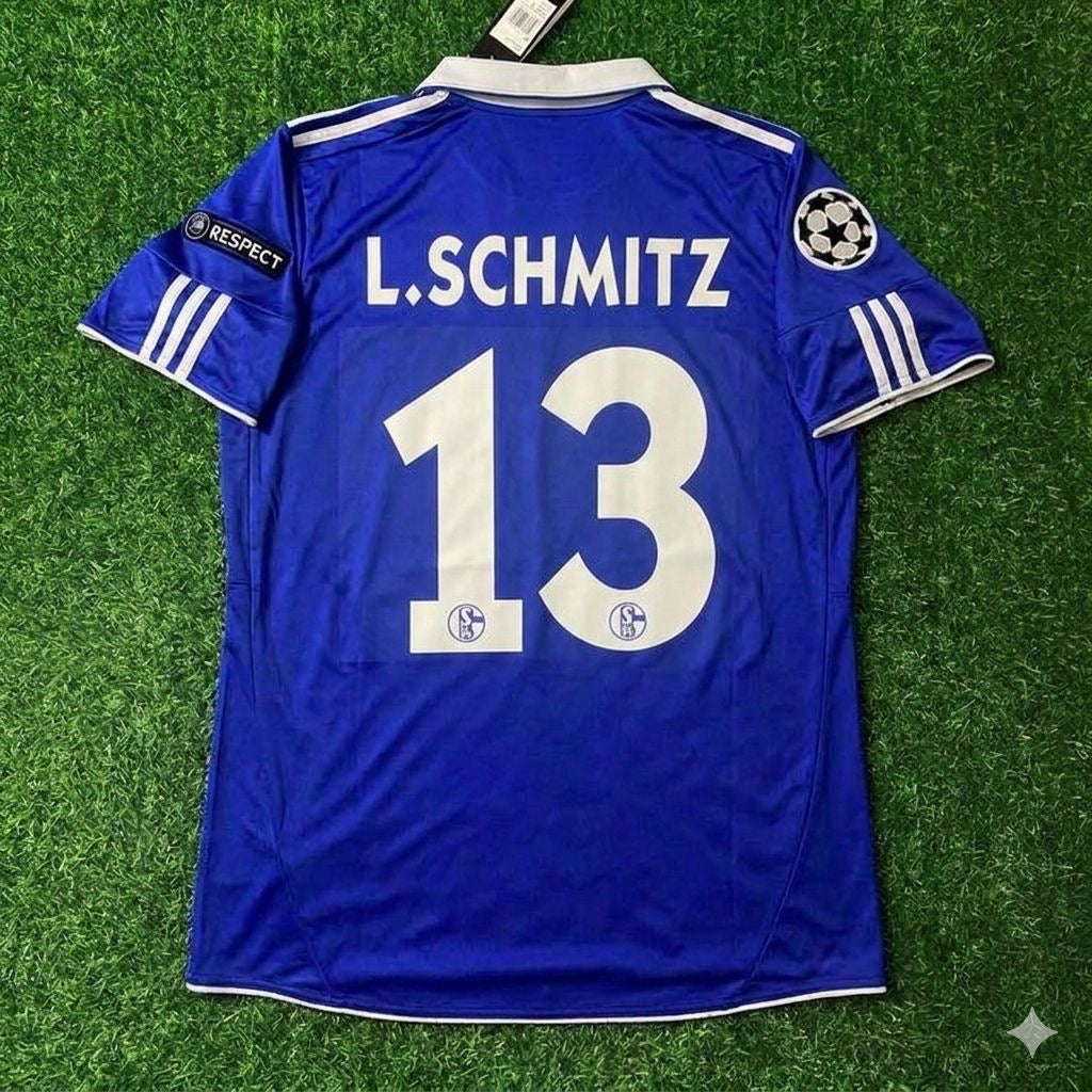 2010/11 Lukas Schmitz 13- Schalke 04 Season Retro Champions League Football Jersey – Back View