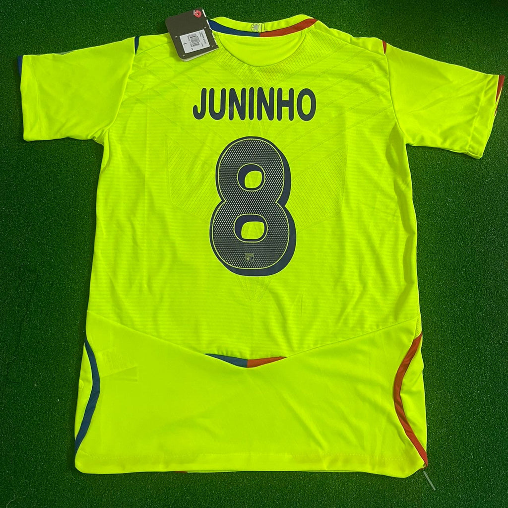 Juninho Pernambucano Olympique Lyon 2008-2009 Third Retro Football Jersey – Detailed View