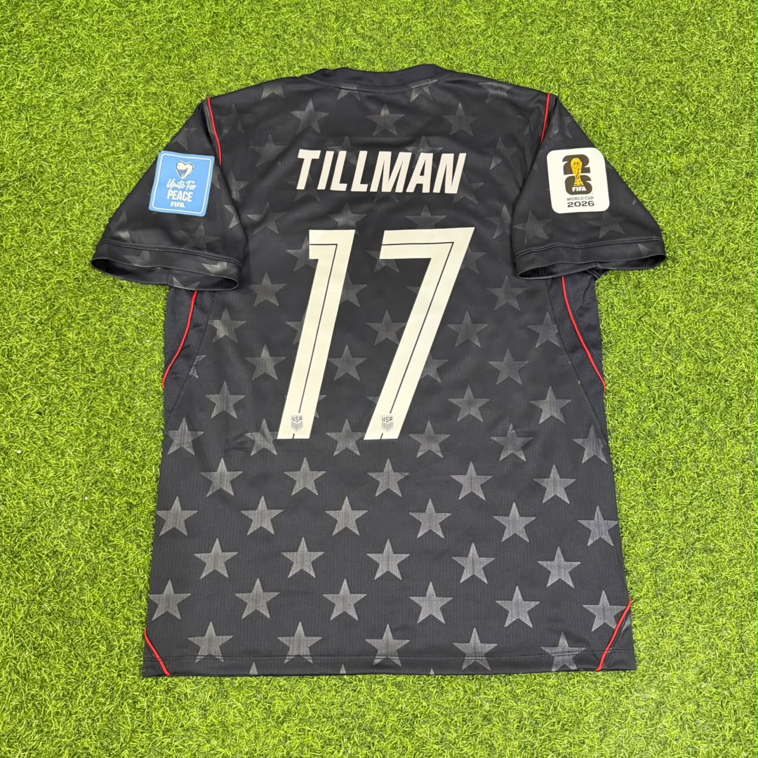 Malik Tillman USA 2026 World Cup Black Football Jersey – Back View