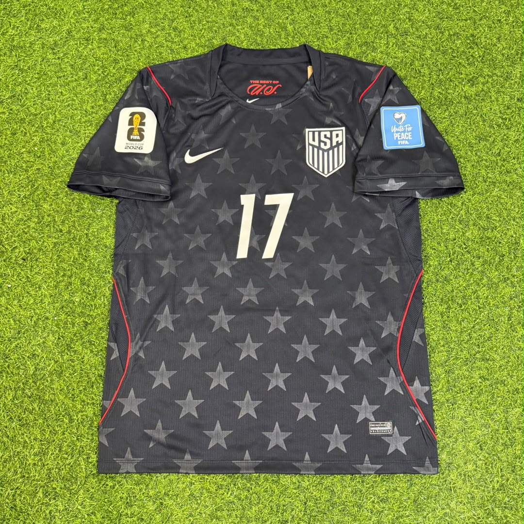 Malik Tillman USA 2026 World Cup Black Football Jersey – Front View