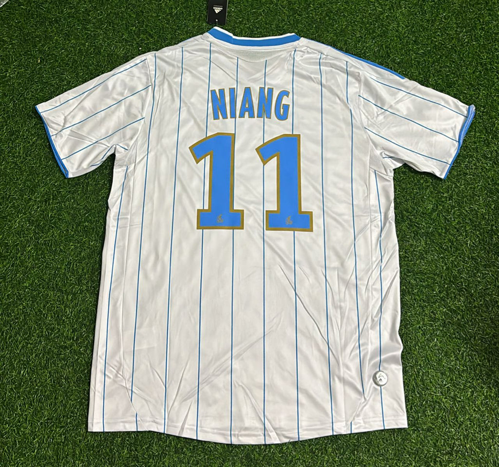 Mamadou Niang 11 – Olympique Marseille 2009/2010 Home Retro Kit Jersey – Back View