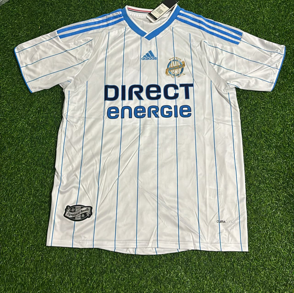 Mamadou Niang 11 – Olympique Marseille 2009/2010 Home Retro Kit Jersey – Front View