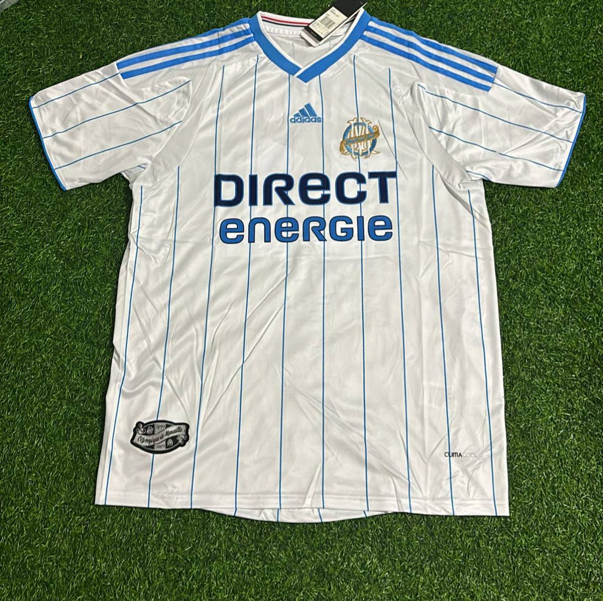 Mamadou Niang 11 – Olympique Marseille 2009/2010 Home Retro Kit Jersey – Front View