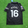 Manchester City Black New Season 2026 Jersey – Rodri – Back View