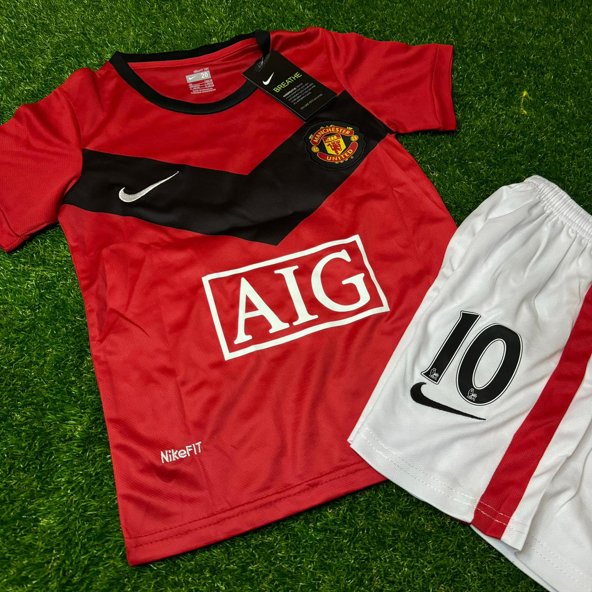 2009/10 Wayne Rooney Manchester United Home Kids Kit Football Jersey for Children – Front View