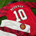 1996/97 David Beckham Manchester United Home Kids Kit Football Jersey for Children – Back View