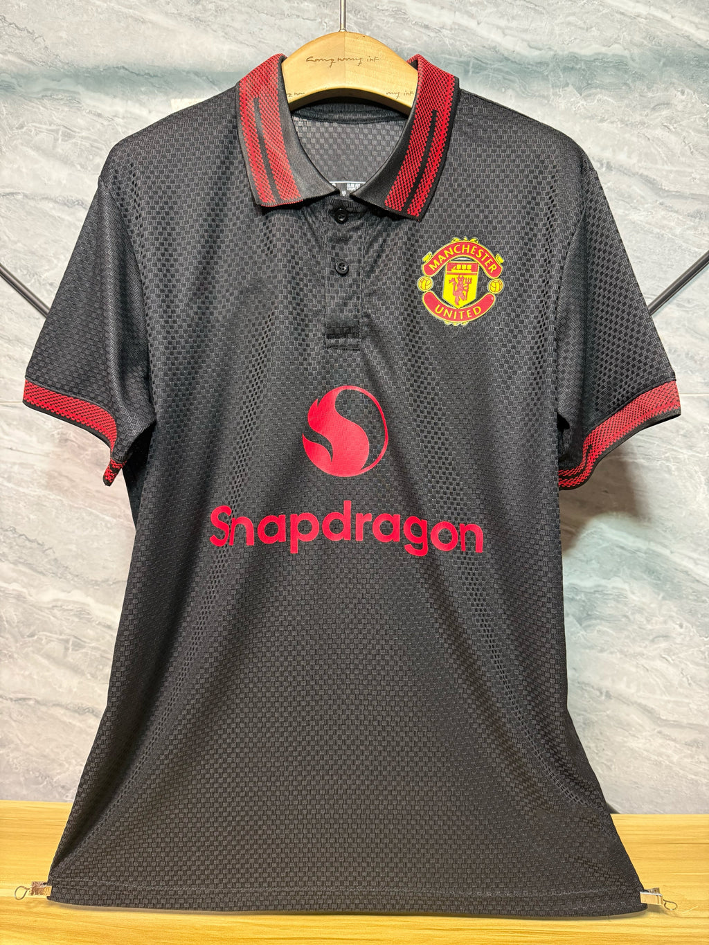 Manchester United New Polo Neck Polokragen Tshirt – Back View