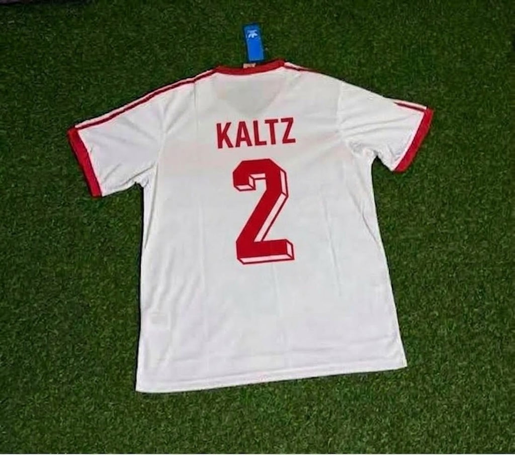 Manfred Kaltz #2 Hamburger SV Retro Heimtrikot 1983 Weiß Fußball – Back View