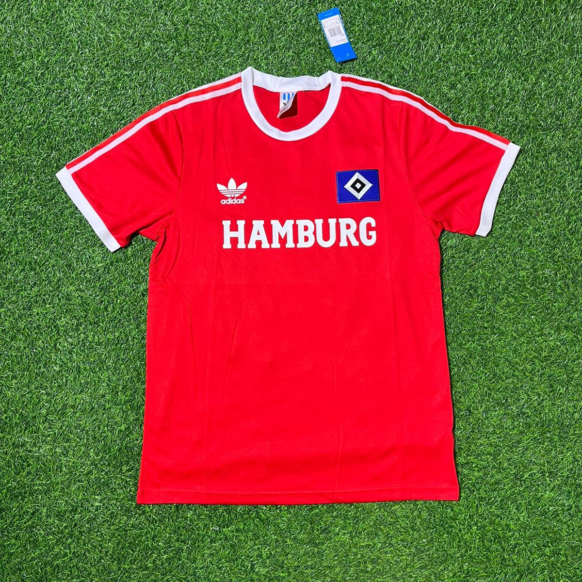 Nico-Jan Hoogma Hamburger SV Rotes Heimtrikot Retro – Front View