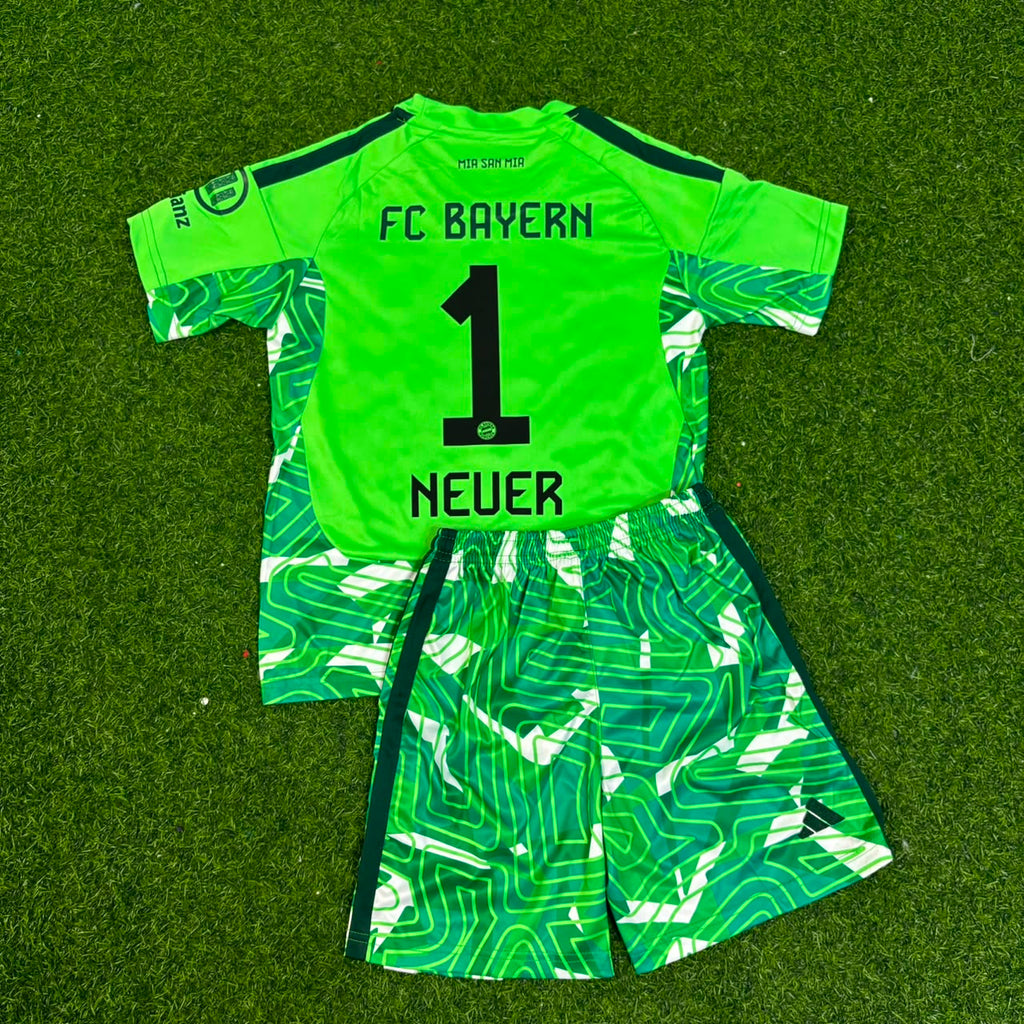 Manuel Neuer Bayern Munich Green Goalkeeper Football Jersey – Back View