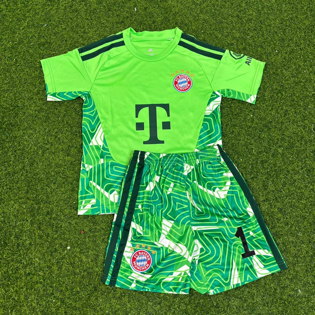 Manuel Neuer Bayern Munich Green Goalkeeper Football Jersey – Front View