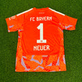 Manuel Neuer Bayern Munich Orange Goalkeeper Football Jersey – Back View