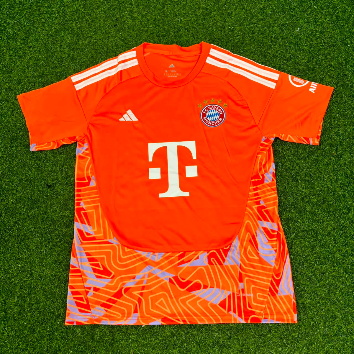 Manuel Neuer Bayern Munich Orange Goalkeeper Football Jersey – Front View