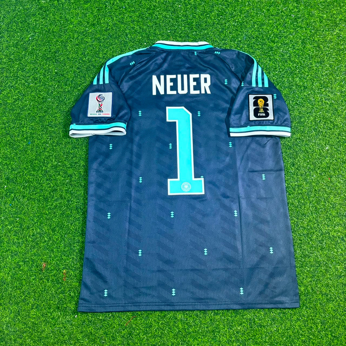 2026 Germany World Cup Manuel Neuer Goalkeeper Blue Football Jersey – Back View