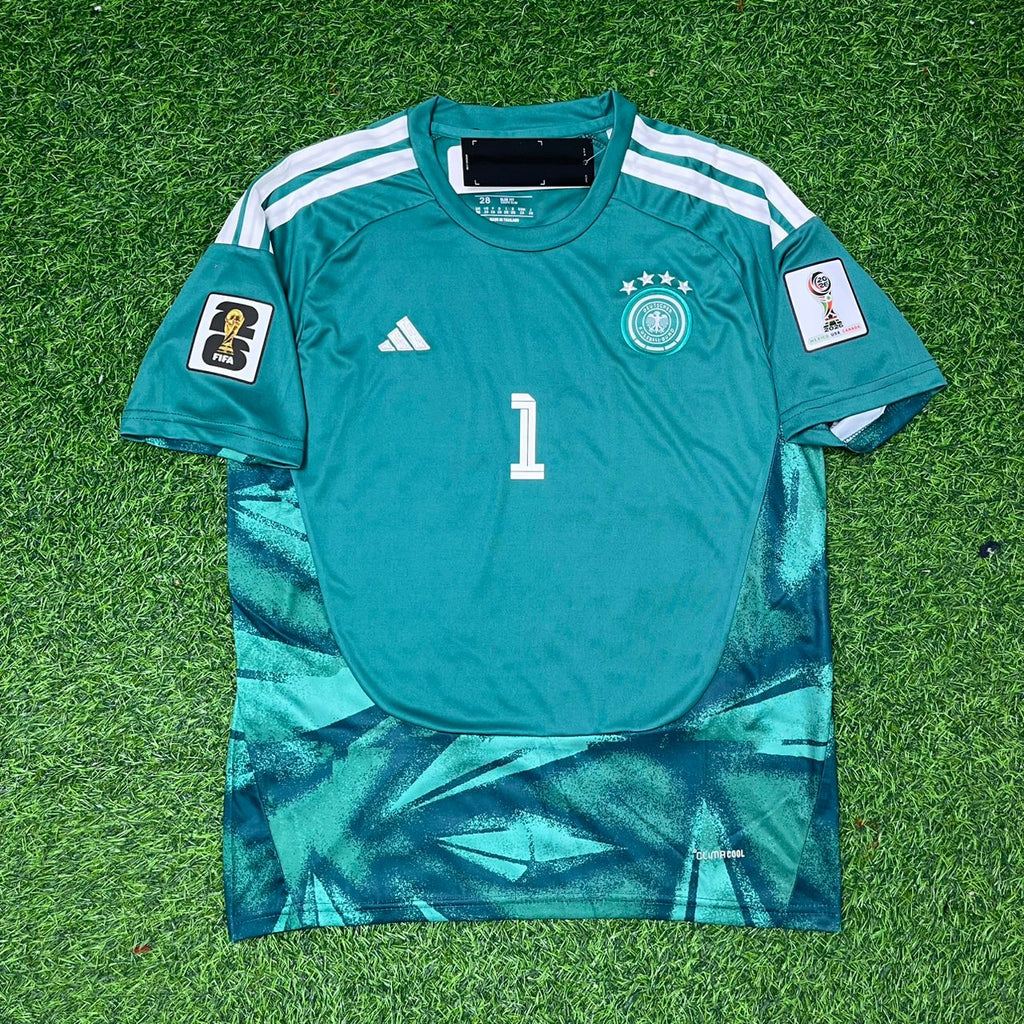 Manuel Neuer Germany 2026 World Cup Kids Goalkeeper Green Football Jersey – 5