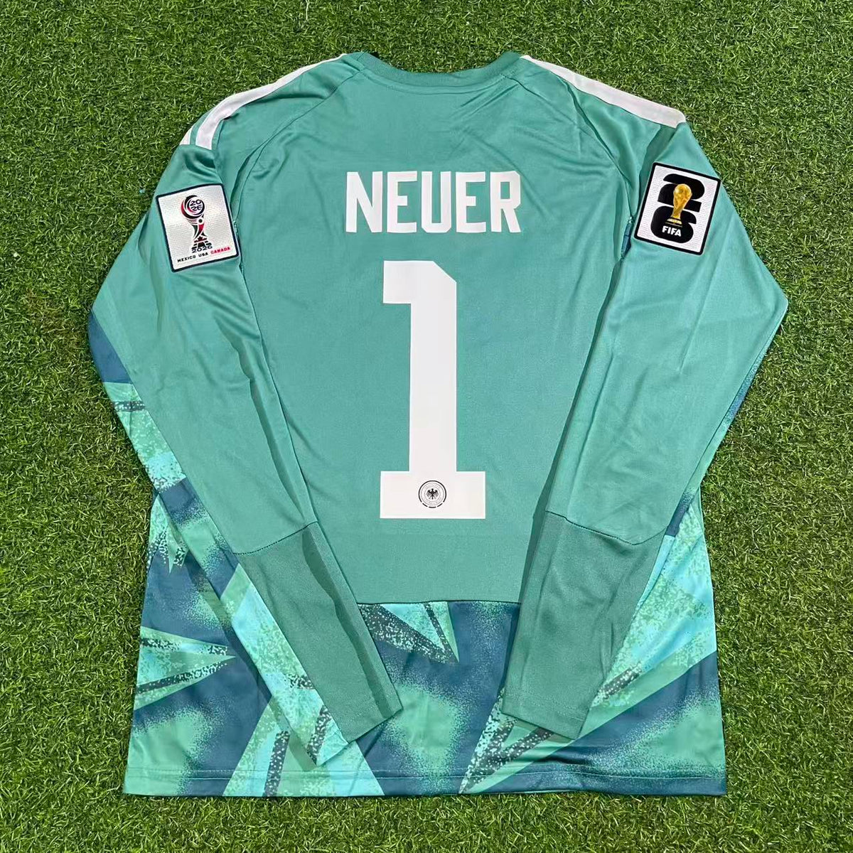 Manuel Neuer Germany 2026 World Cup Goalkeeper Long Sleeve Football Jersey – Back View
