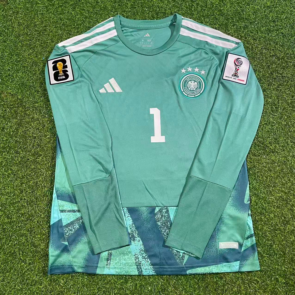 Manuel Neuer Germany 2026 World Cup Goalkeeper Long Sleeve Football Jersey – Front View
