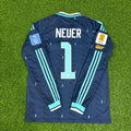 Manuel Neuer Germany 2026 World Cup Goalkeeper Special Legacy Patch Long Sleeve Football Jersey – Back View