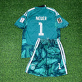 Manuel Neuer Germany 2026 World Cup Kids Goalkeeper Green Football Jersey – Back View
