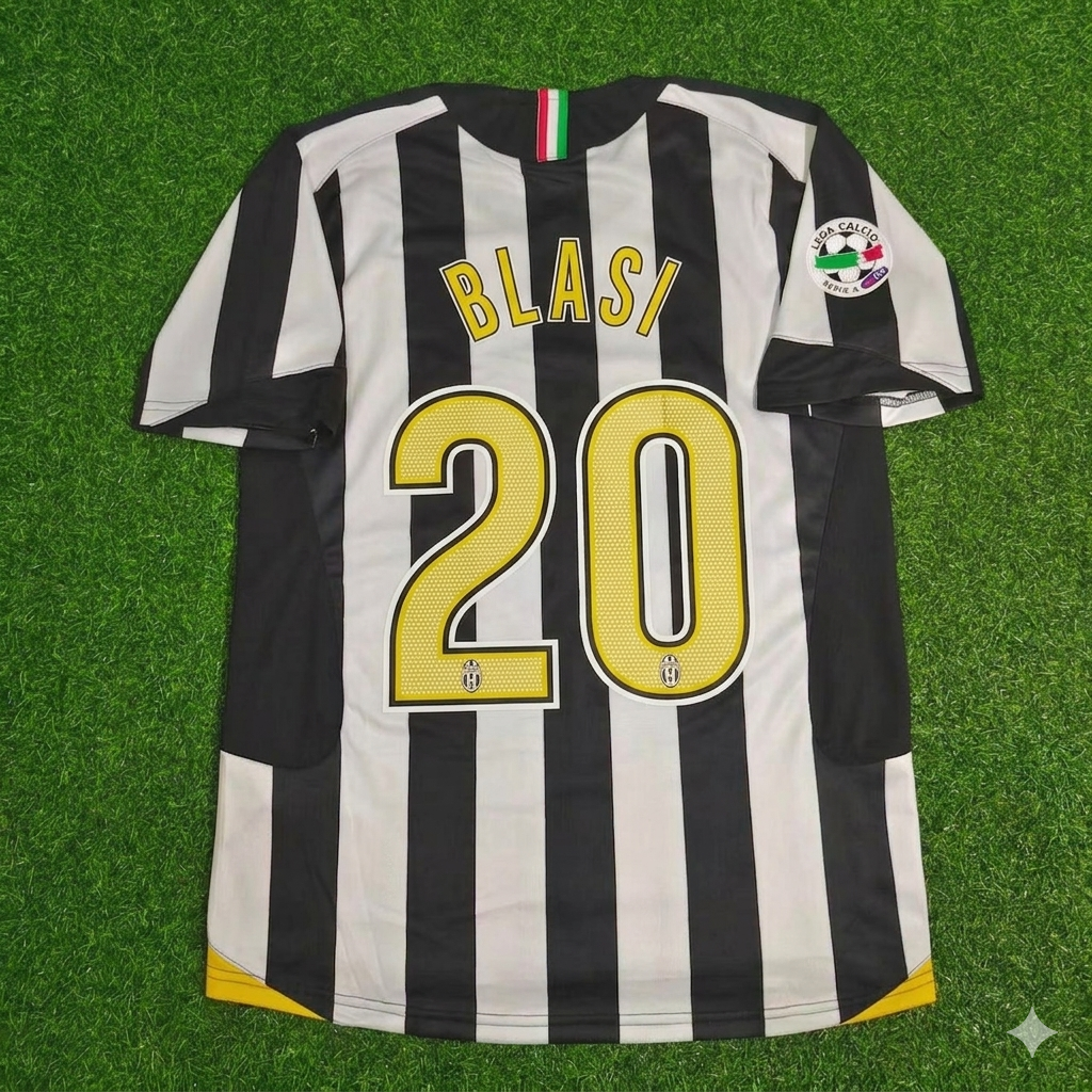 2005/06 Manuele Blasi Juventus Retro Football Jersey – Back View