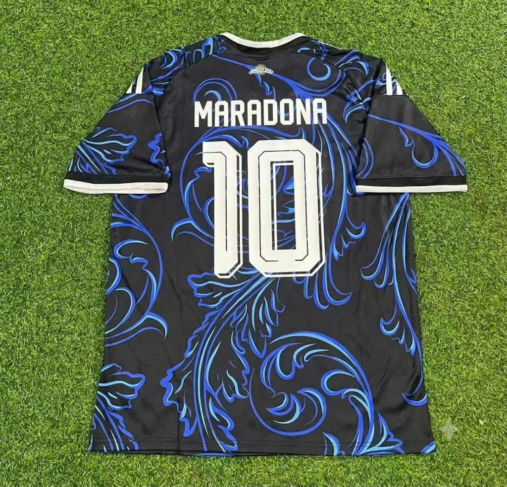 Diego Armando Maradona #10 Argentina Retro Football Jersey – Back View