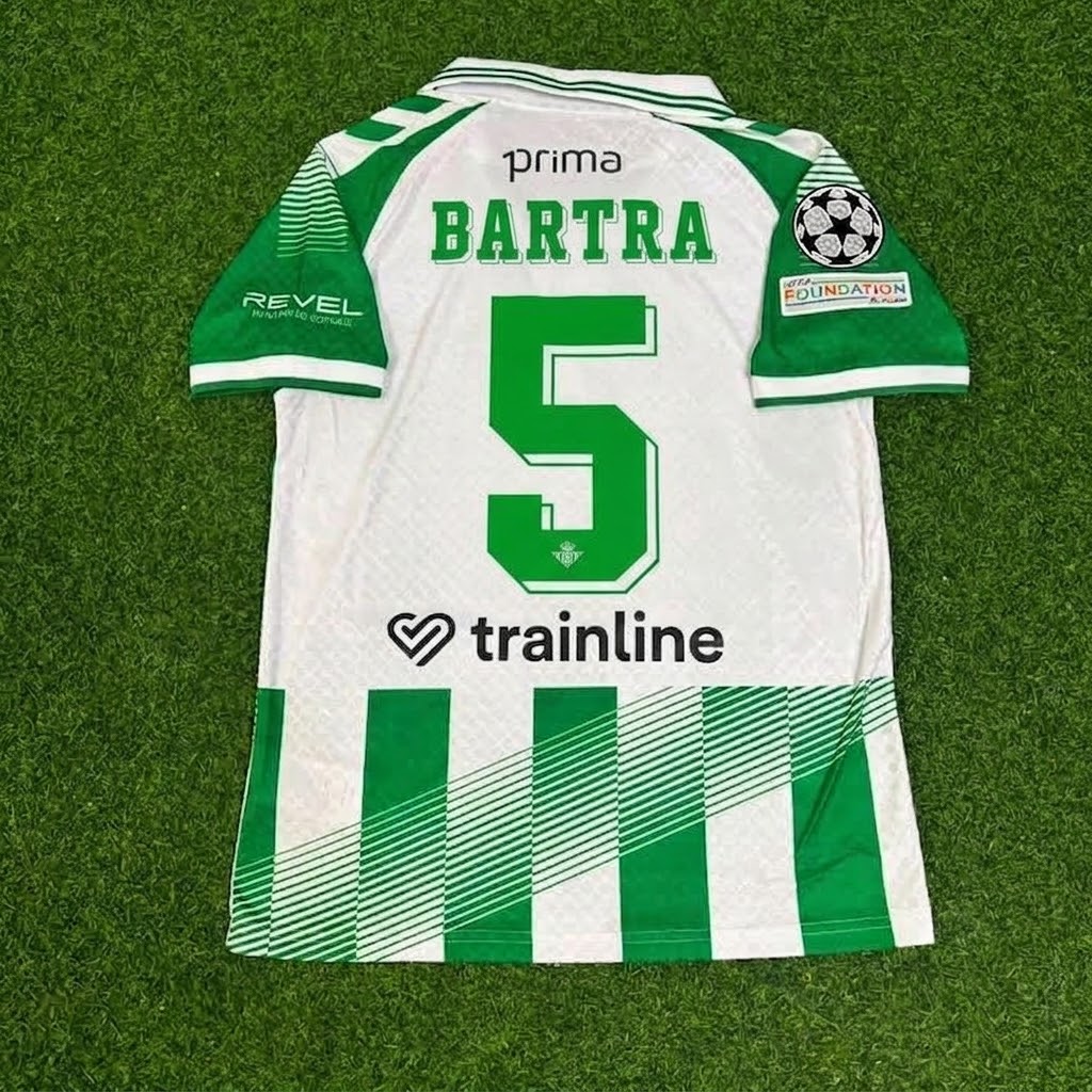 Marc Bartra #5 Real Betis 2027 Home New Season Green White Football Jersey – Back View