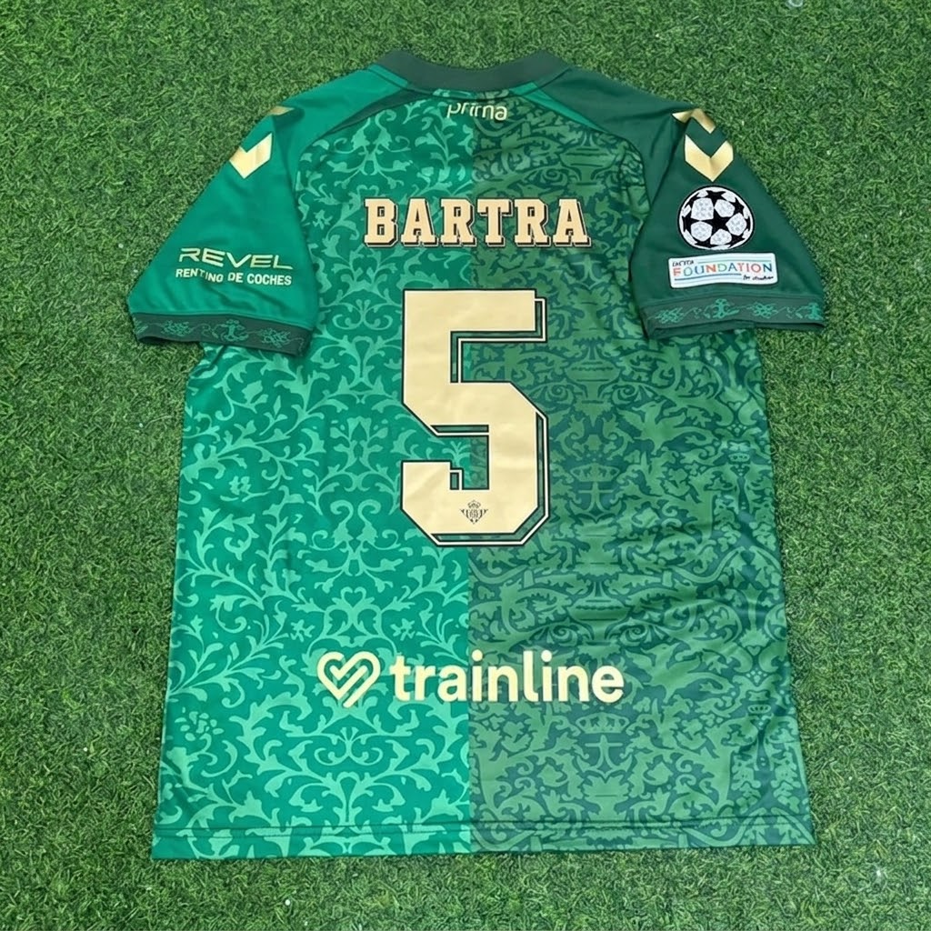 Marc Bartra #5 Real Betis 2027 Away New Season Champions League Patch Football Jersey – Back View