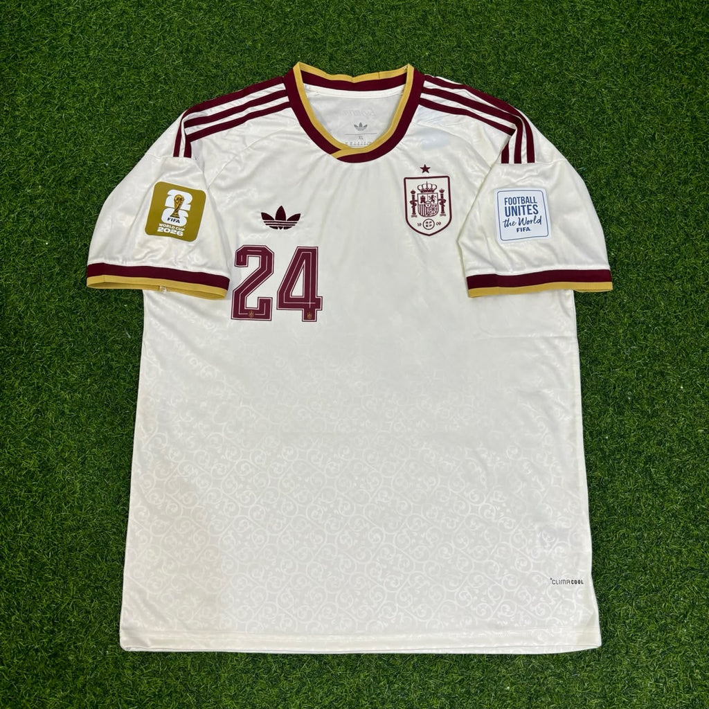 Spain 2026 World Cup Away Football Jersey – Marc Cucurella 24- – Front View