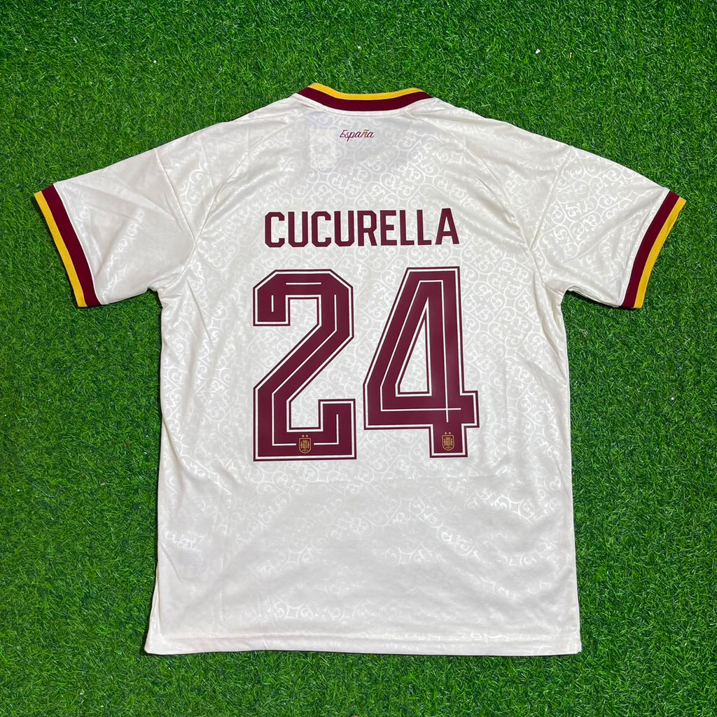 Marc Cucurella #24 Spain Two Star 2026 World Cup Champions Away Jersey – Back View