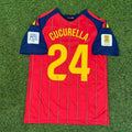 Marc Cucurella #24 Spain Two Star 2026 World Cup Champions Home Jersey – Back View