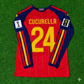 Marc Cucurella #24 Spain 2026 World Cup Home Long Sleeve Jersey – Back View